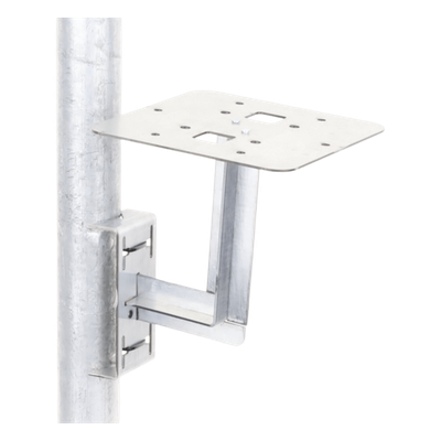 Base para Lámpara de Obstrucción / Acero Galvanizado / Tubo 7/8" a 1-1/4" / Preparada para Fleje Adicional