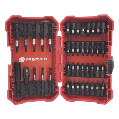 Juego de Puntas para Taladro / 42 Piezas / Entrada Hexagonal 1/4" / Acero S2 / Estuche Resistente a Impactos