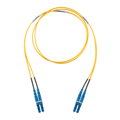 Jumper de Fibra Óptica Monomodo / OS2 9/125 / LC-LC Duplex / LSZH / 1 m (3.28 ft) / Amarillo