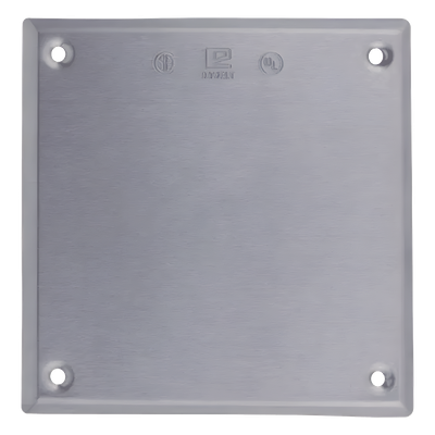 Tapa ciega cuadrada / Aluminio troquelado 1.02 mm / UL-CSA / 2 diámetros 3 mm (0.11') / 0.039 kg
