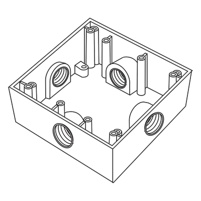 Caja de Conexión a Prueba de Intemperie / 4 Bocas 3/4" (19.05 mm) / Aluminio Diecast / Volumen 492 cm³ / IK09 / ASTM B117