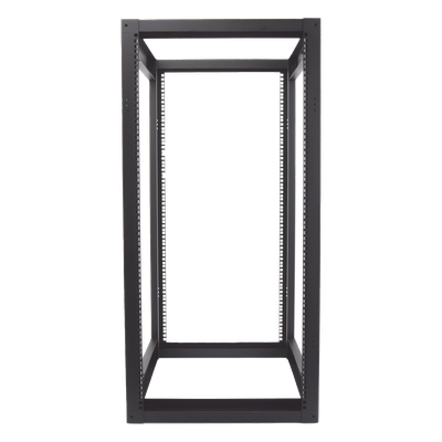 Rack 19" de 4 Postes / 24 Unidades / Profundidad Ajustable 610-940 mm / Capacidad 400 kg / Acero Calibre 16