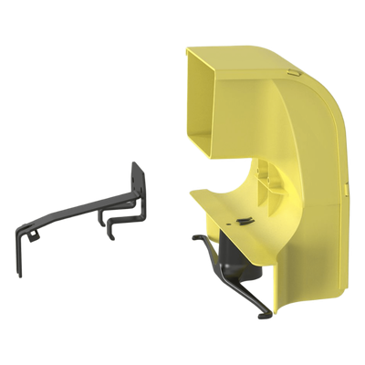 Bajada para Canaleta de Enrutamiento de Fibra / Compatible 4x4, 6x4, 12x4, 24x4 / Reducción a 4x4 / Radio de Curvatura 50.8 mm / Color Amarillo