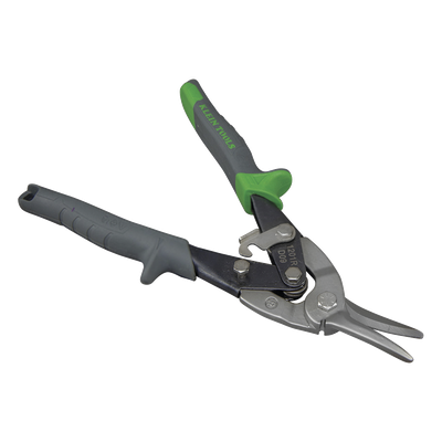 Tijeras de Aviación / Corte Derecho / Cortacables Integrado / Acero Calibre 18 / Inoxidable Calibre 22 / Bloqueo por Resorte