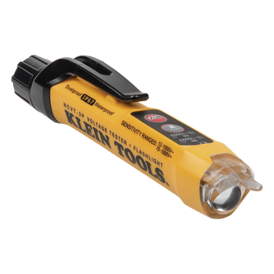 Detector de voltaje sin contacto / 12-1000 V CA / Doble rango / IP67 / CAT IV 1000 V / 6.6' (2 m) resistencia a caídas / Linterna integrada