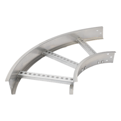 Curva Horizontal de Aluminio / Perfil Z / Peralte 3 1/4" (82.55 mm) / Ancho 12" (304.8 mm) / Radio 8" (203.2 mm) / 90°