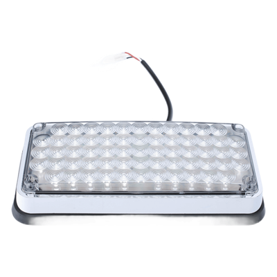 Luz de Advertencia LED / 7x3" / Bicolor Rojo/Claro / 66 LEDs / 12 VCC / 10 Patrones de Destello / Montaje Permanente