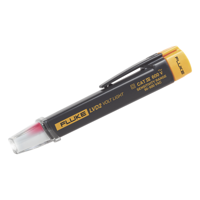 Detector de Voltaje Sin Contacto / CAT IV 600 VCA / Rango 90-600 VCA / Doble Nivel Proximidad y Contacto / Linterna LED 100,000 h / -0°C a 50°C