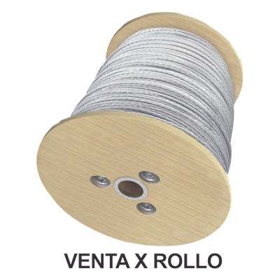 Cable de Retenida de Acero / 3/8" / Carga a Ruptura 4900 kg / 7 Hilos Trenzados / Galvanizado Clase A / Carrete 2000 m (6561.7 ft)