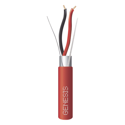 Cable de Alarma Blindado / 2x14 AWG / Riser FPLR / 152 m (500 ft) / Impedancia 33Ω / Rojo
