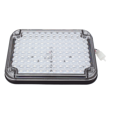 Luz de Advertencia LED / 104 LED de Alta Intensidad / 9x7" / Bicolor Rojo/Claro / 12 VCC / 10 Modos de Destello / Mica de Policarbonato