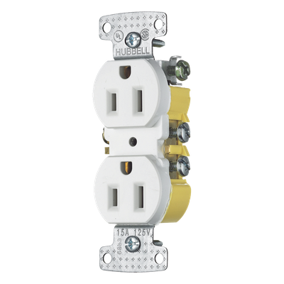 Contacto Dúplex Residencial / 15A / 125V / 2P 3H / NEMA 5-15R / 0.93' x 4.19' x 1.52' / Blanco