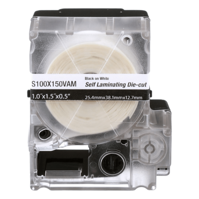 Casete de Etiquetas Autolaminadas / 175 uds / 25.4 x 38.1 mm / Cables 4-8.1 mm / Vinilo Blanco