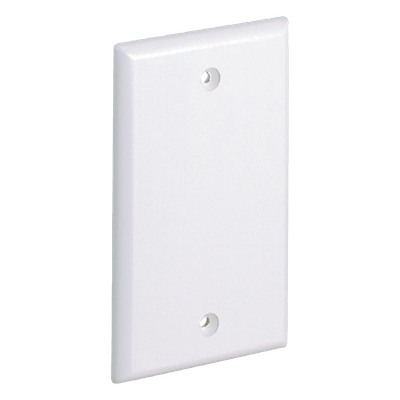 Placa de Pared Ciega / Vertical Plano / ABS / 69.8x114.4 mm / 2.75x4.5 in / Blanco
