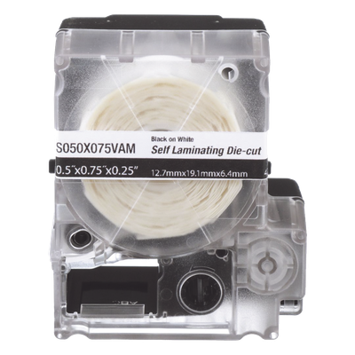 Casete de Etiquetas Autolaminadas / 12.7 x 31.8 mm / 200 Etiquetas / Cables 3.1 a 7 mm (0.12 a 0.28 in) / Calibre 12-10 AWG