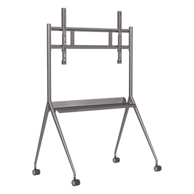 Soporte de Piso Móvil para Pantalla / 55" a 75" / VESA hasta 600 x 400 mm / Carga 85 kg / Estructura Metálica 20 kg