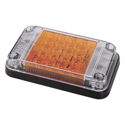 Luz de Advertencia LED / 7x4 pulgadas / 66 LED de Alta Intensidad / 12 VCC / 10 Patrones de Destello / Montaje Permanente