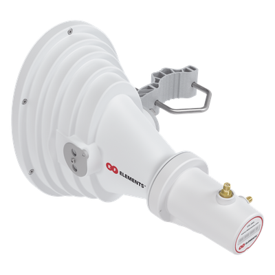 Antena Sectorial Horn / 45° Asimétrica / 17 dBi / 4.9-6.4 GHz / RP-SMA / Sin Lóbulos Laterales