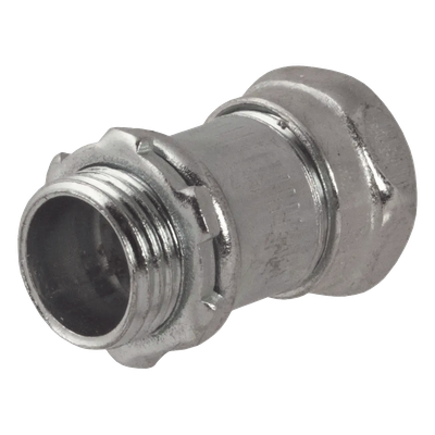 Conector Recto Compresión / Acero Galvanizado / 3/4 in / Pared Delgada 10 mm (0.394 in) / Compacto
