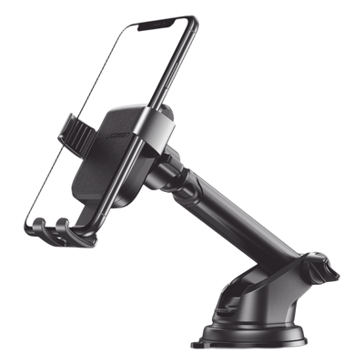 Soporte de Celular para Automóvil / Ventosa con Succión Fuerte / Rotación 360° / Brazo Telescópico Ajustable / Compatible 4.7'' a 7'' / Sujeción por Gravedad