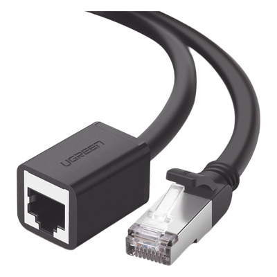 Cable de Extensión Ethernet Cat6 / F/UTP / Macho a Hembra / 3 Metros (9.84 Pies) / 1000Mbps / 250MHz / Cobre / Negro