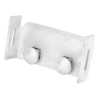 Herraje de Suspensión Tangente / Cable Figura 8 / Poste Concreto o Madera / Acero Galvanizado / Protección UV