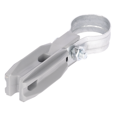 Aislador de Paso o Esquina / Abrazadera 1 Pulgada (25 mm) / Resina Virgen 100% / Acero Galvanizado / Anti-Arqueo / Bolsa 100 Unidades
