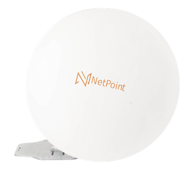 Antena Direccional Parabólica / 4.9-6.4 GHz / 37 dBi / 120 cm (3.9 ft) / Polarización Slant 45° y 90° / Alcance hasta 100 km (328,084 ft)