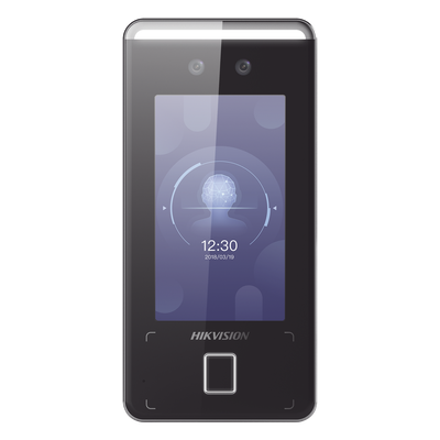Terminal de Reconocimiento Facial / Pantalla Táctil 4.3 pulgadas / Wi-Fi / IP65 / Alcance 0.3 a 1.5 m (0.98 a 4.92 ft) / 3,000 Usuarios / 150,000 Eventos / WDR / QR / Videoportero