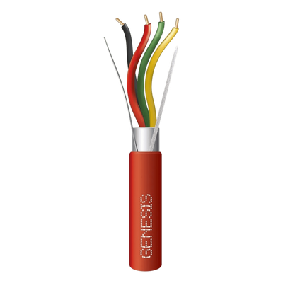 Cable de Alarma de Incendio / 4x16 AWG / Blindado Plenum / 305 m (1000 ft) / FPLP / Rojo