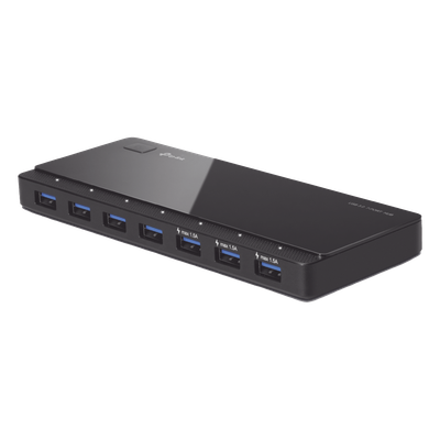 HUB USB 3.0 / 7 Puertos / Transferencia 5 Gbps / Alimentación 12V/2A / 165 x 65.5 x 17.5 mm (6.5 x 2.6 x 0.7 in)