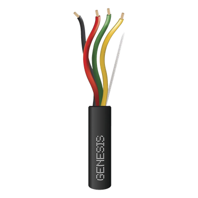Cable Direct Burial / 4 Conductores 14 AWG / 305 m (1000 ft) / Intemperie / Sistemas de Detección de Incendio / Forro Negro 9.07 mm