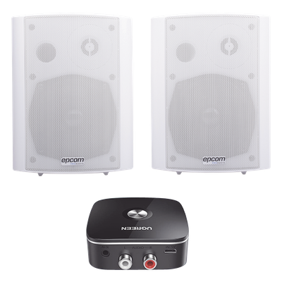 Sistema de Altavoces Amplificados / 2x20W RMS a 8Ω / Bluetooth / Woofer 5'' / Tweeter 1.5'' / Montaje en Pared / Respuesta 80 Hz-18 kHz