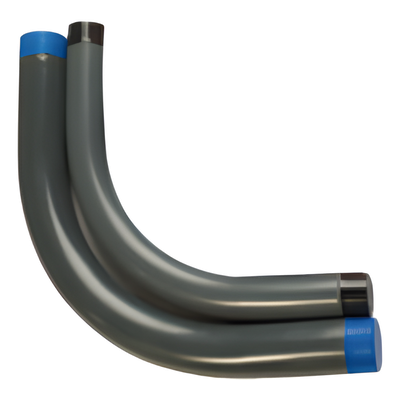 Codo Conduit Rígido / 1" (25.4 mm) / Aluminio 6063 / Recubrimiento PVC 40 mils / Uretano Púrpura 2 mils / IK09 / UL-6A
