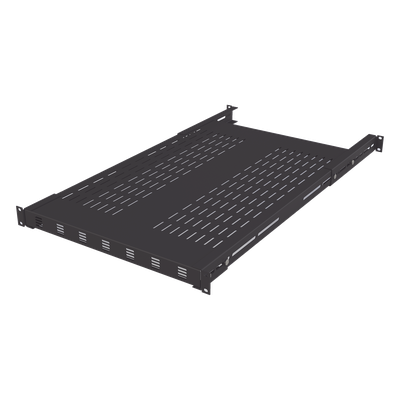 Charola Ventilada / Profundidad Ajustable 495-965 mm (19.5-38 in) / 1U / Carga 110 kg / Color Negro