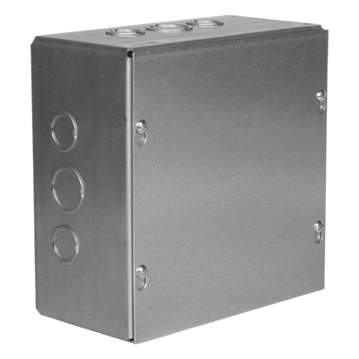 Caja de Conexiones / 8 x 8 x 4 in (203.2 x 203.2 x 101.6 mm) / Acero Galvanizado / Entradas 1/2"-1" / UL Listed