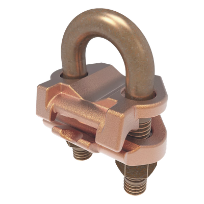 Conector Mecánico para Cable / Calibre 4 a 2/0 AWG / Paralelo o 90° / Tubo 3/8" o Varilla 5/8" - 3/4" / UL467