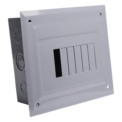 Centro de Carga Empotrable / 06 Polos / 60 A / 1 Fase 3 Hilos / 120/240 V AC / 10 kA / 205x185x75 mm (8.1x7.3x3.0 in)