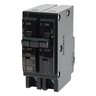 Interruptor Termomagnético Enchufable / 2 Polos / 15 A / 240 VCA / Capacidad Interruptiva 10 kA / -30 a 70 °C