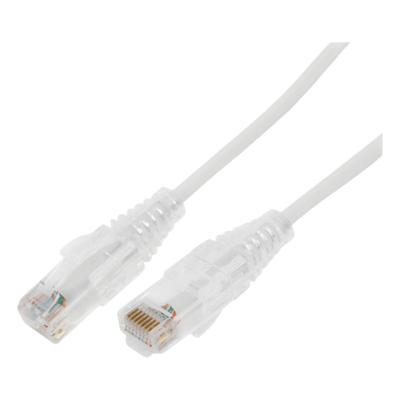 Cable de Parcheo Slim UTP Cat6A / 5 m (16.40 ft) / 28 AWG / Blanco / RJ45