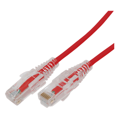Cable de Parcheo Slim UTP Cat6A / 5 m (16.40 ft) / 28 AWG / RJ45 / Rojo