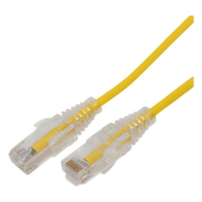 Cable de Parcheo Slim UTP Cat6A / 10 m (32.81 ft) / 28 AWG / Amarillo / RJ45