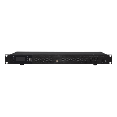 Amplificador de Audio / 2 x 60W / 4-8Ω / Bluetooth USB SD / Efectos Delay Echo Repeat / 1.59 x 0.69 x 0.14 ft