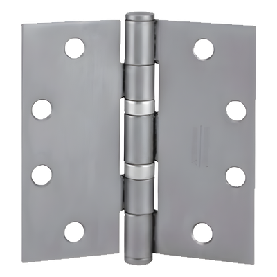 Kit de Bisagras con Baleros / Acero Calibre 0.134 / 4.5' x 4.5' / Cromo Satinado / Certificación UL / 3 Piezas