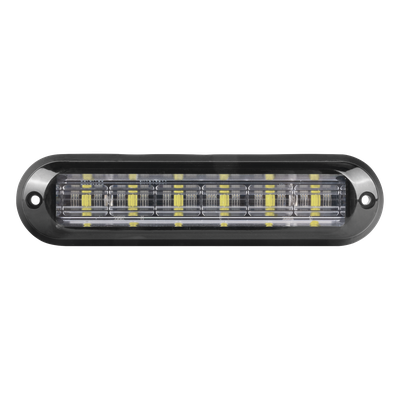 Luz Auxiliar Ultra Brillante / IP67 / 6 LEDs 3W / 12 Patrones / 142.6x36x14mm / Rojo-Azul / 0.47x0.12x0.05ft