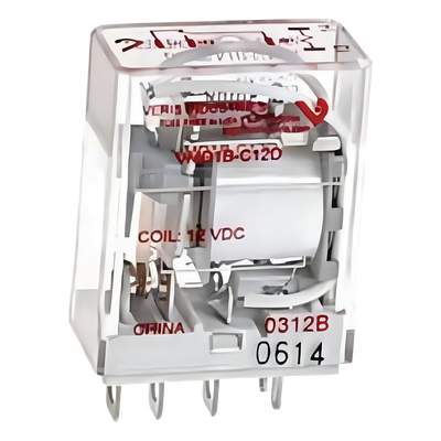 Relevador Electromecánico SPDT / 15 A / 120-277 VAC / 28 VDC / Bobina 24 V CA / Riel DIN 35 mm / -40 a 55 °C