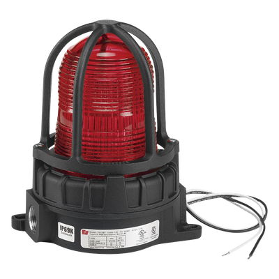 Luz LED Advertencia Industrial / Rojo / 120-240 VCA / IP66 Tipo 4X / Superficie o Tubo / 50,000 h
