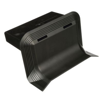 Accesorio de Conexión a Pared / Canaleta de Piso 4 Vías / PVC Rígido Negro / Carga 907 kg / UL94V-0 / ADA Compliant
