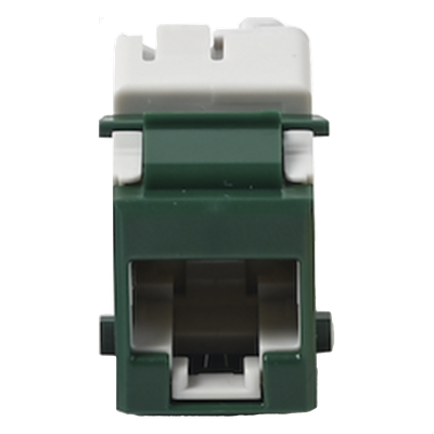 Jack Keystone / Cat6 UTP / Terminación 110 / Color Verde / UL 94 V-0 / -10°C a 60°C