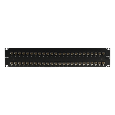 Patch Panel / UTP Cat6A / 48 Puertos / Plano / 2U / Rack 19'